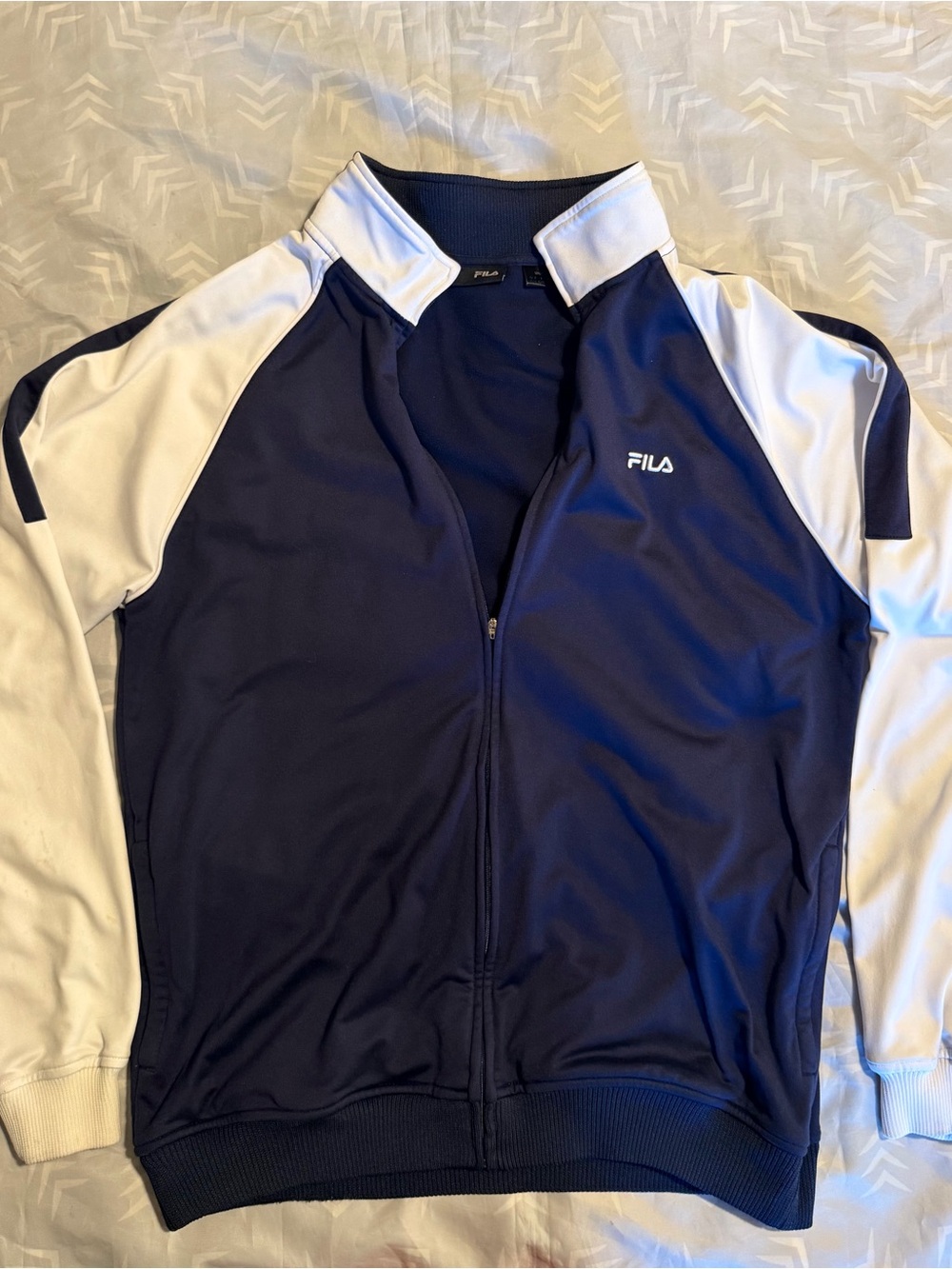 Fila Navy Jacket with White Logo Detail